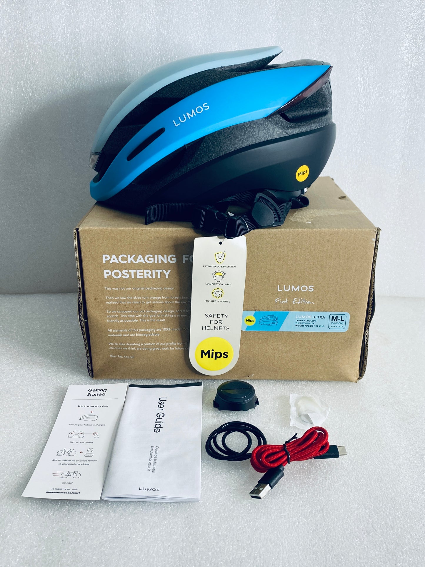New Other Lumos Ultra Size M/L Bluetooth The Freshmaker Smart Helmet With Remote