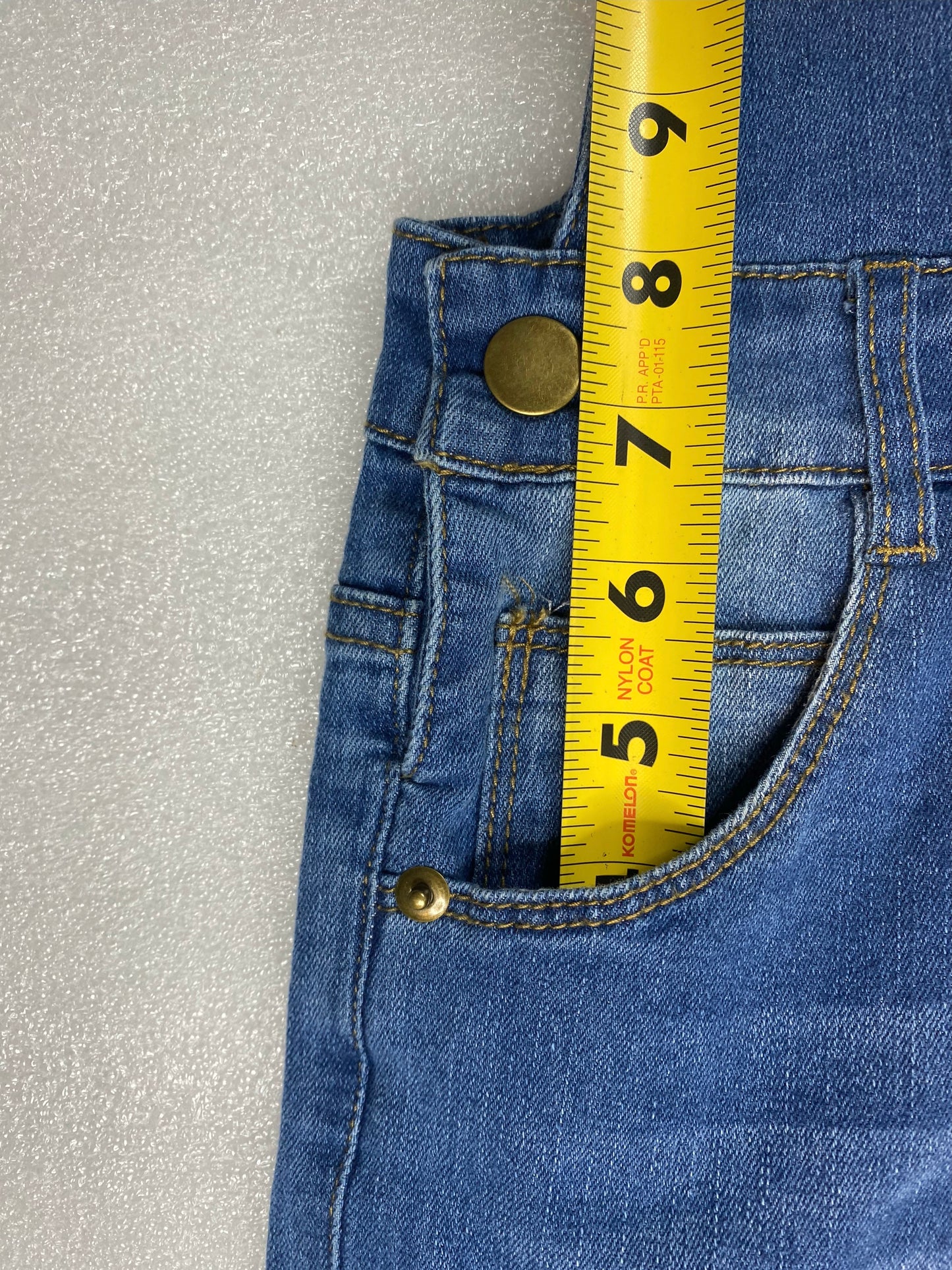 New Kidscool Space Size 5-6 Child Denim Slim Pants Jeans Overalls, Light Blue