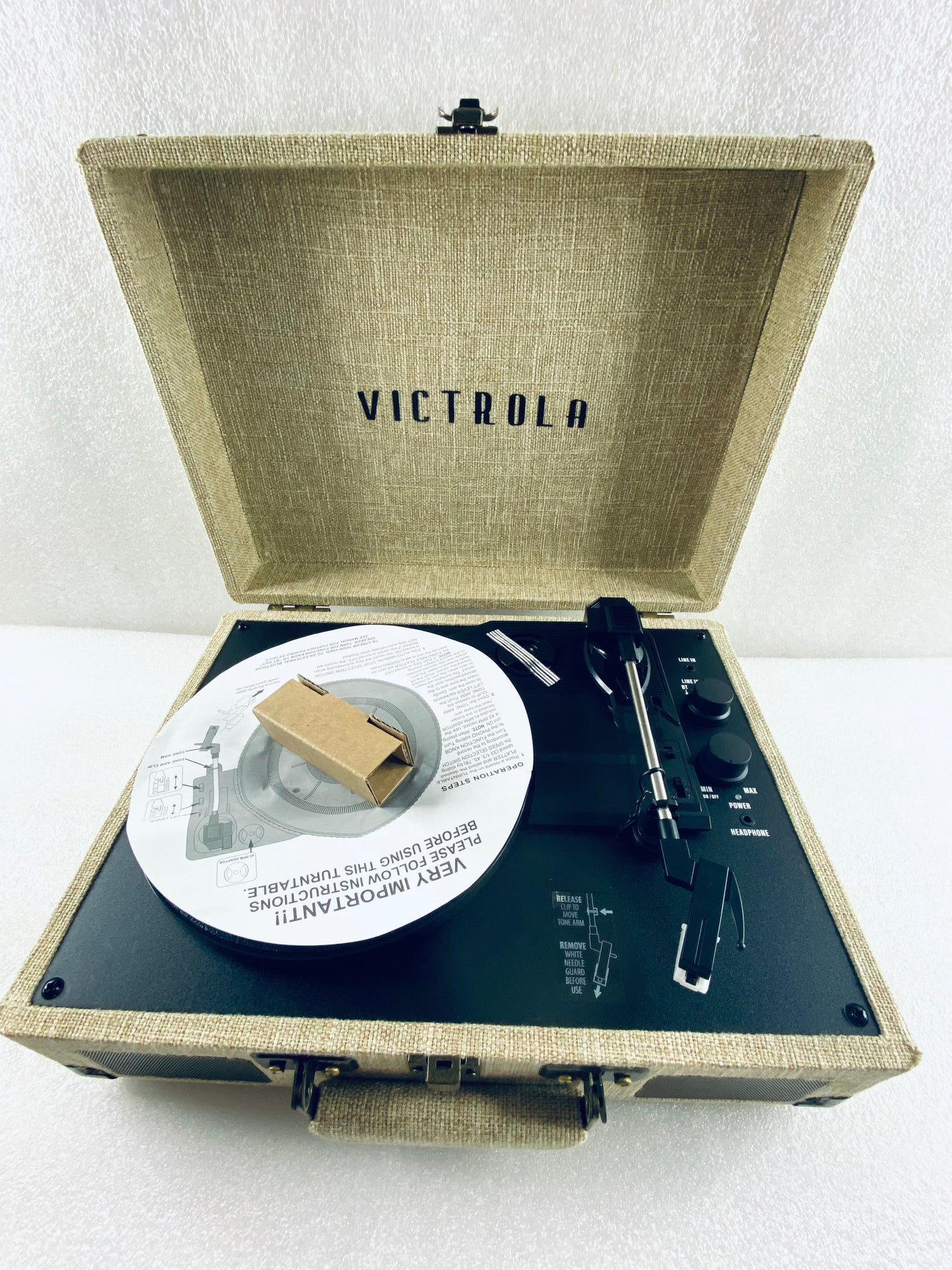 New Open Box Victrola The Journey Signature, Suitcase Vinyl Record Player