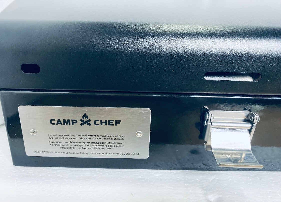 New Other Camp Chef Black Deluxe BBQ Single Burner Grill Box Accessory, 14”x16”