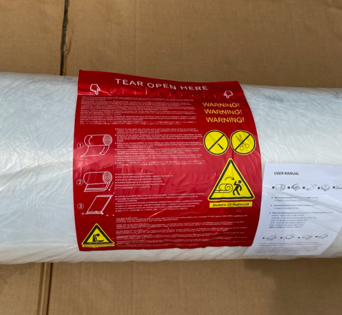 New Novilla 14” Hybrid Full Size Mattress With Back Pain Relief & Smarts Coils