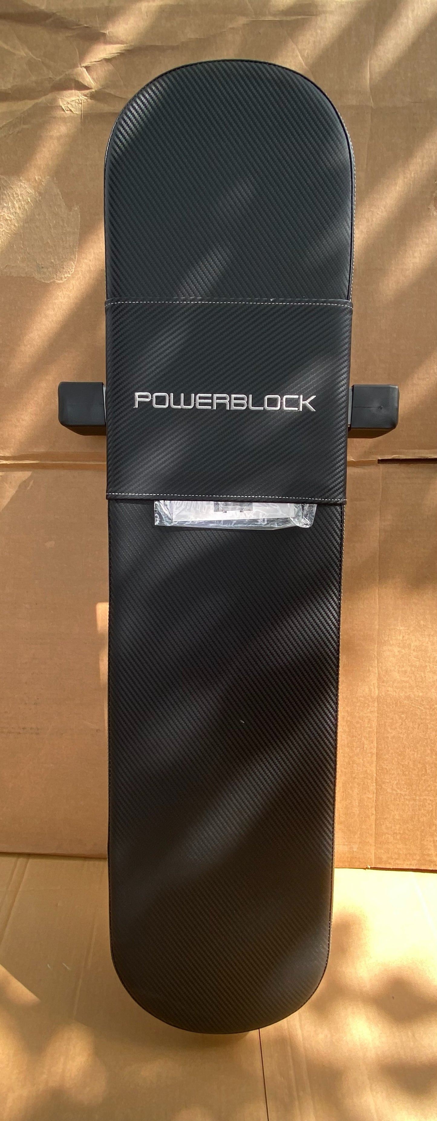 New Open Box POWERBLOCK Foldable Travel Workout Bench With Carry Handle, Silver