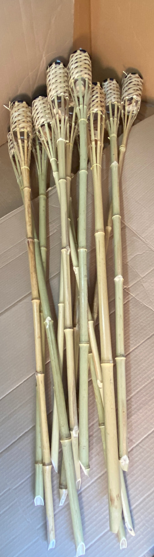 Set Of 12-New Open Box TIKI 57” Outdoor Weather-Resistant TIKI Bamboo Torches