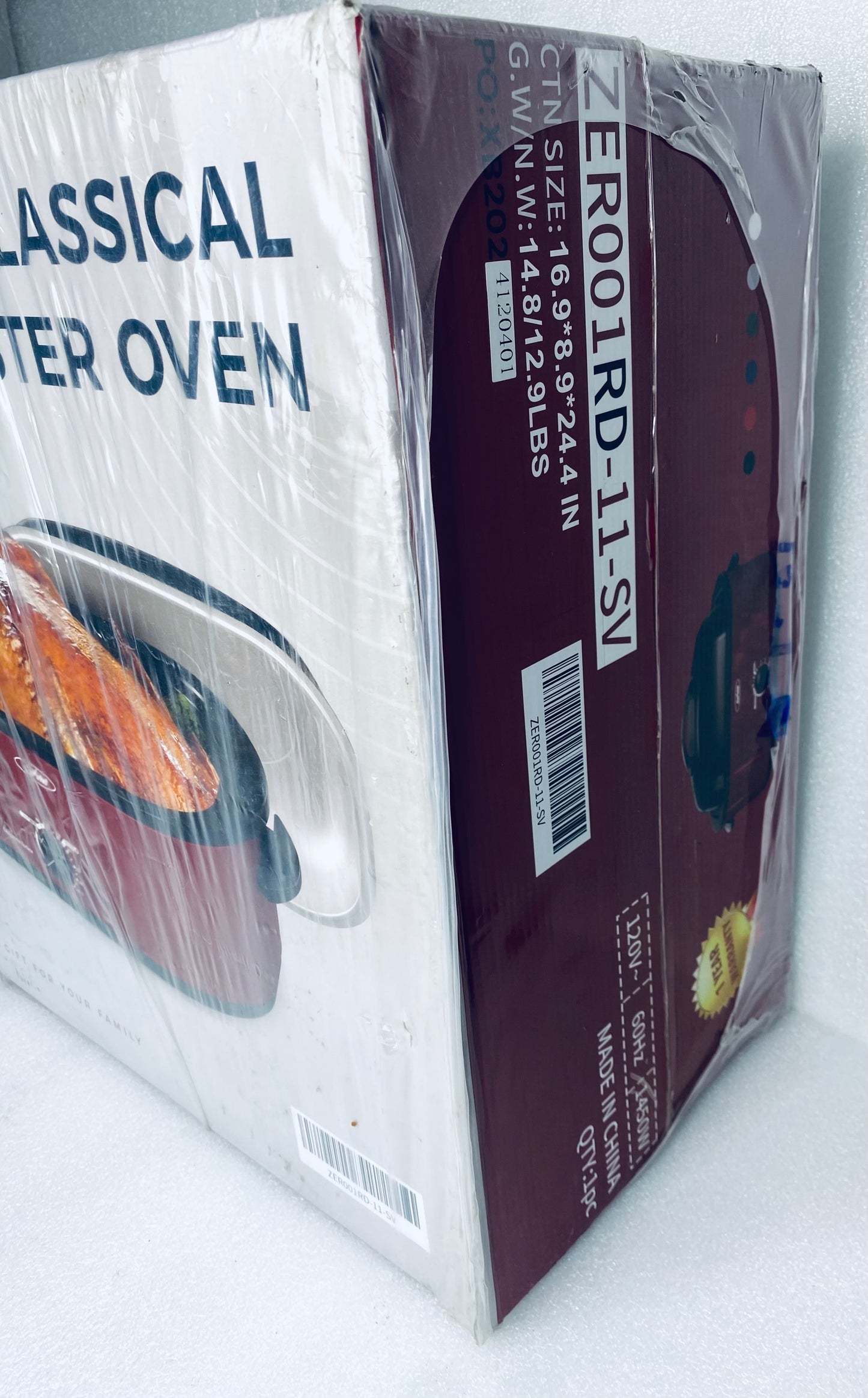 New Sunvivi Classical 20 Quart Roaster Oven ZER001RD-11-SV, Red
