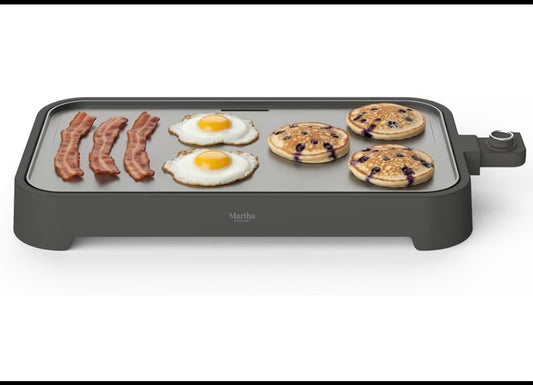 New Other Martha Stewart 22” x 12” Griddle, Caviar Gray