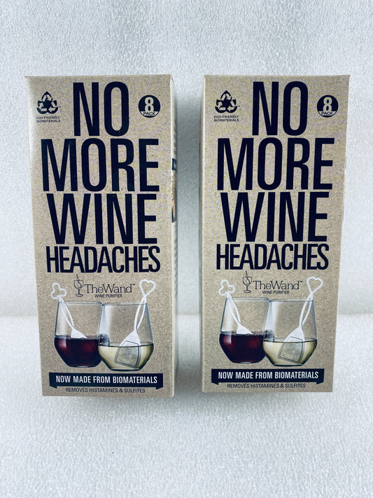 Set Of 16 - New PureWine The Wand ECO-FRIENDLY Wine Purifier 8-Pack Each, White