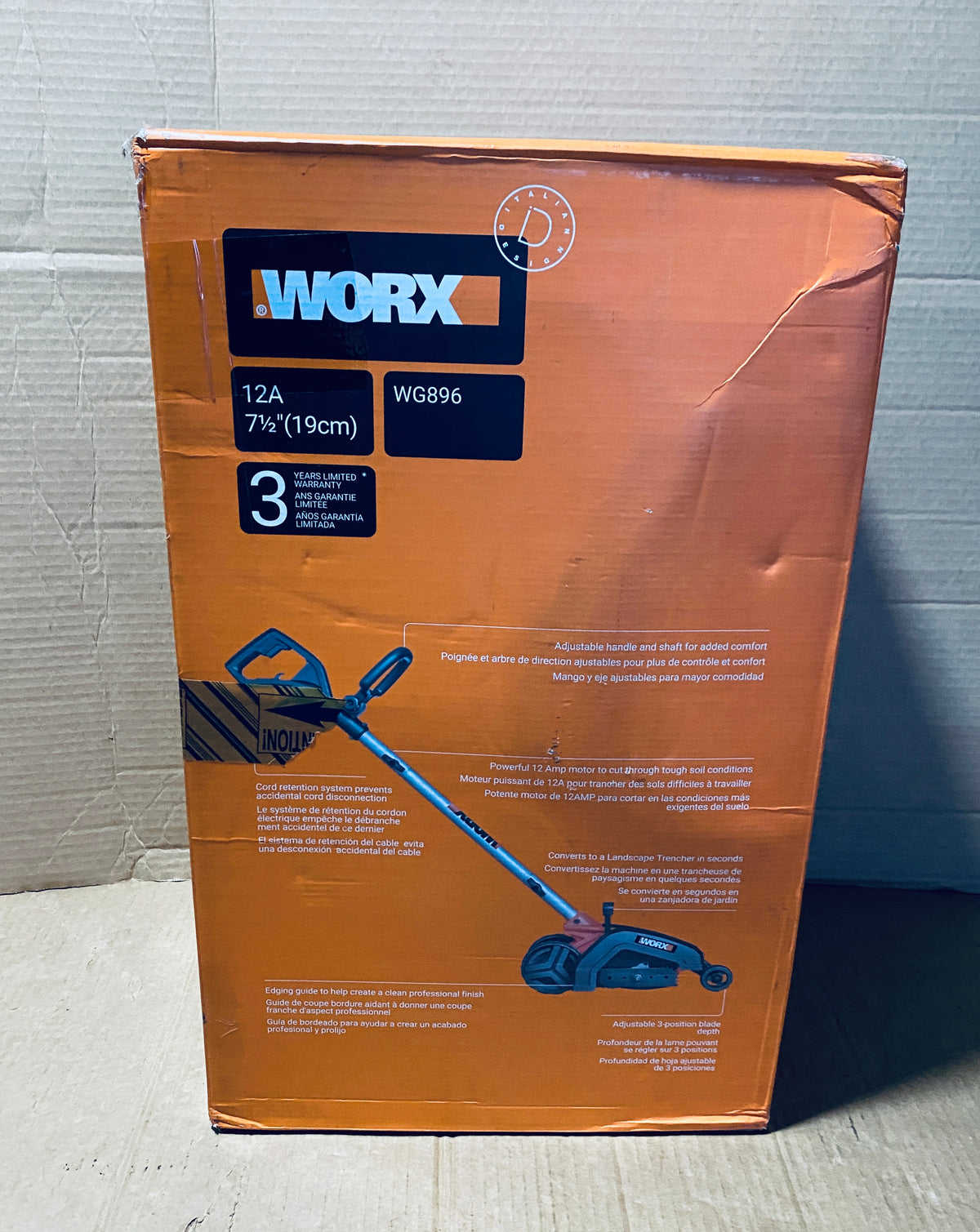 New Other WORX Electric 12 Amp 7.5" Lawn Edger/Trencher For Lawn Landscaping