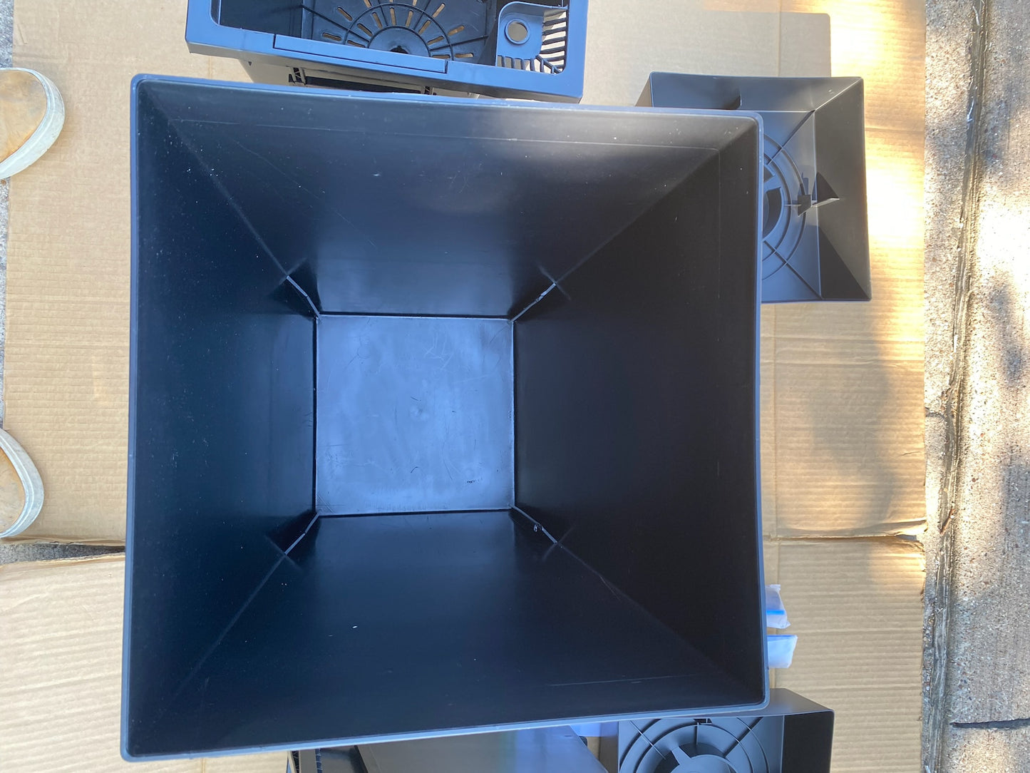 Set Of 2-New Garvee 23” Tall Outdoor Planter Flower Pots W/ Water Level Monitor