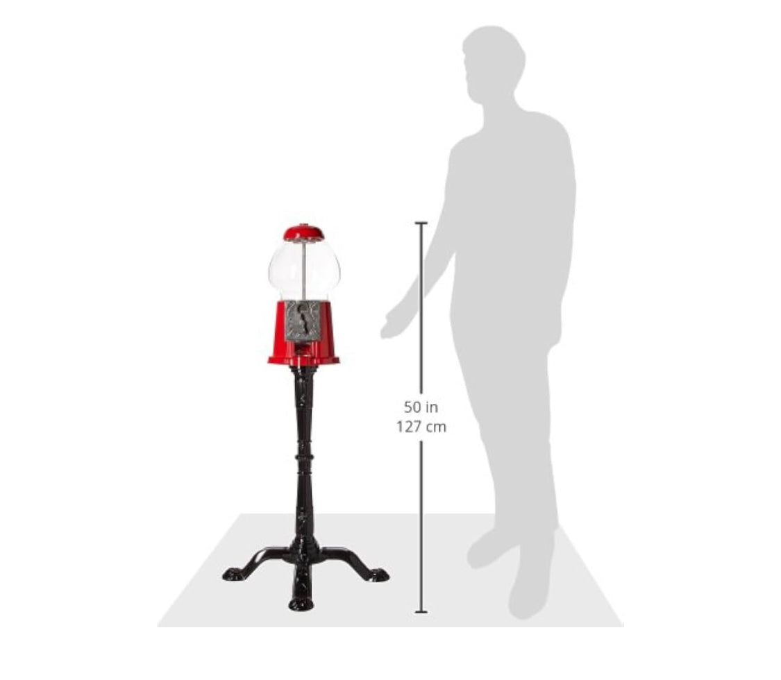 New Other Great Northern 15" Popcorn Gumball Machine With Stand & Coin Bank, Red