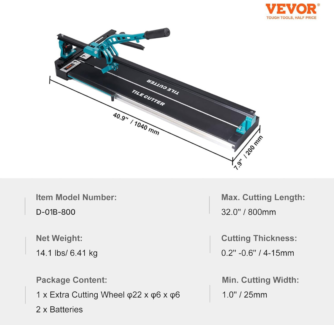 New Other VEVOR 32” Manual Ceramic Porcelain Tile Cutter With Cutting Wheel