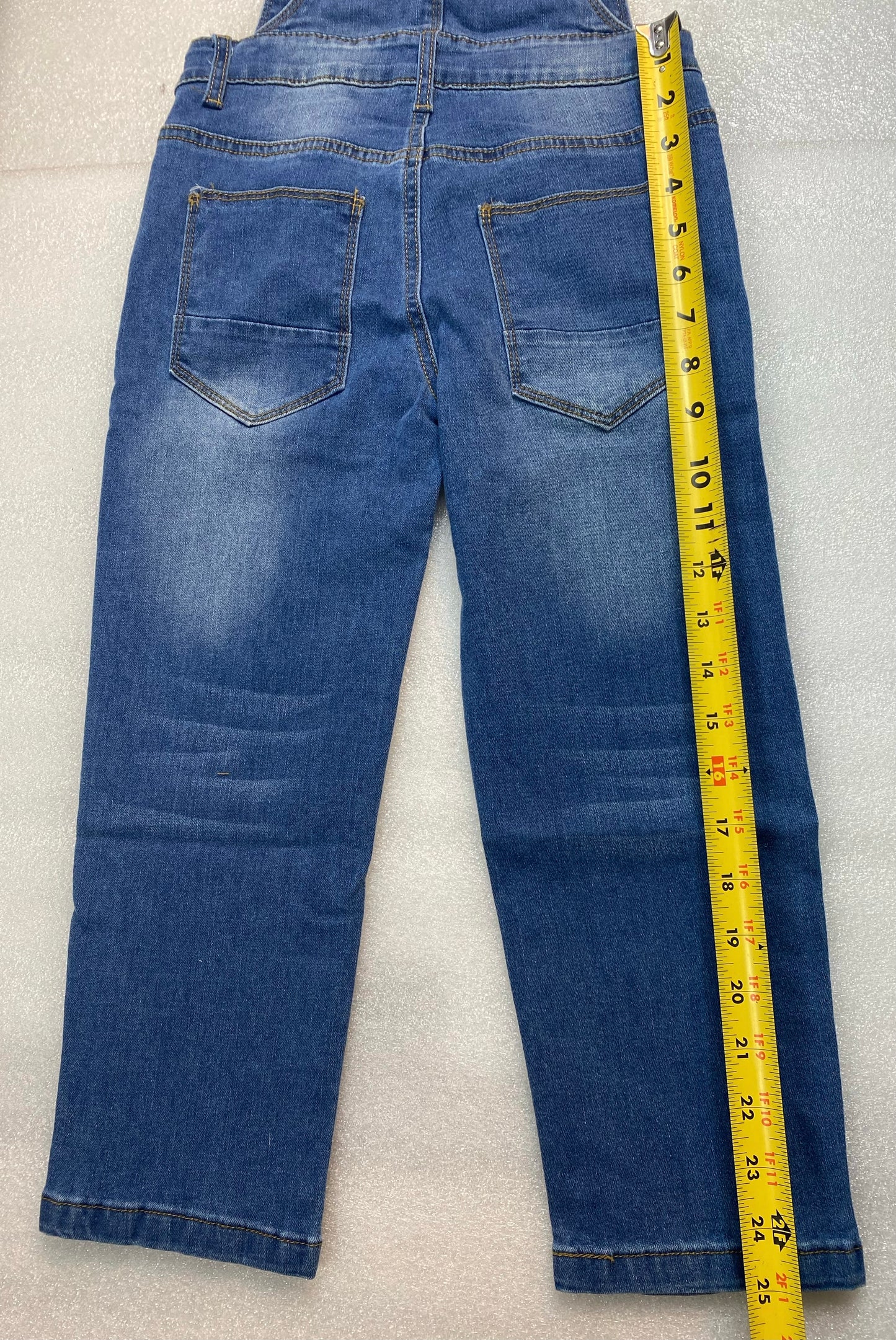 New Kidscool Space Size 5-6 Child Denim Slim Pants Jeans Overalls, Light Blue