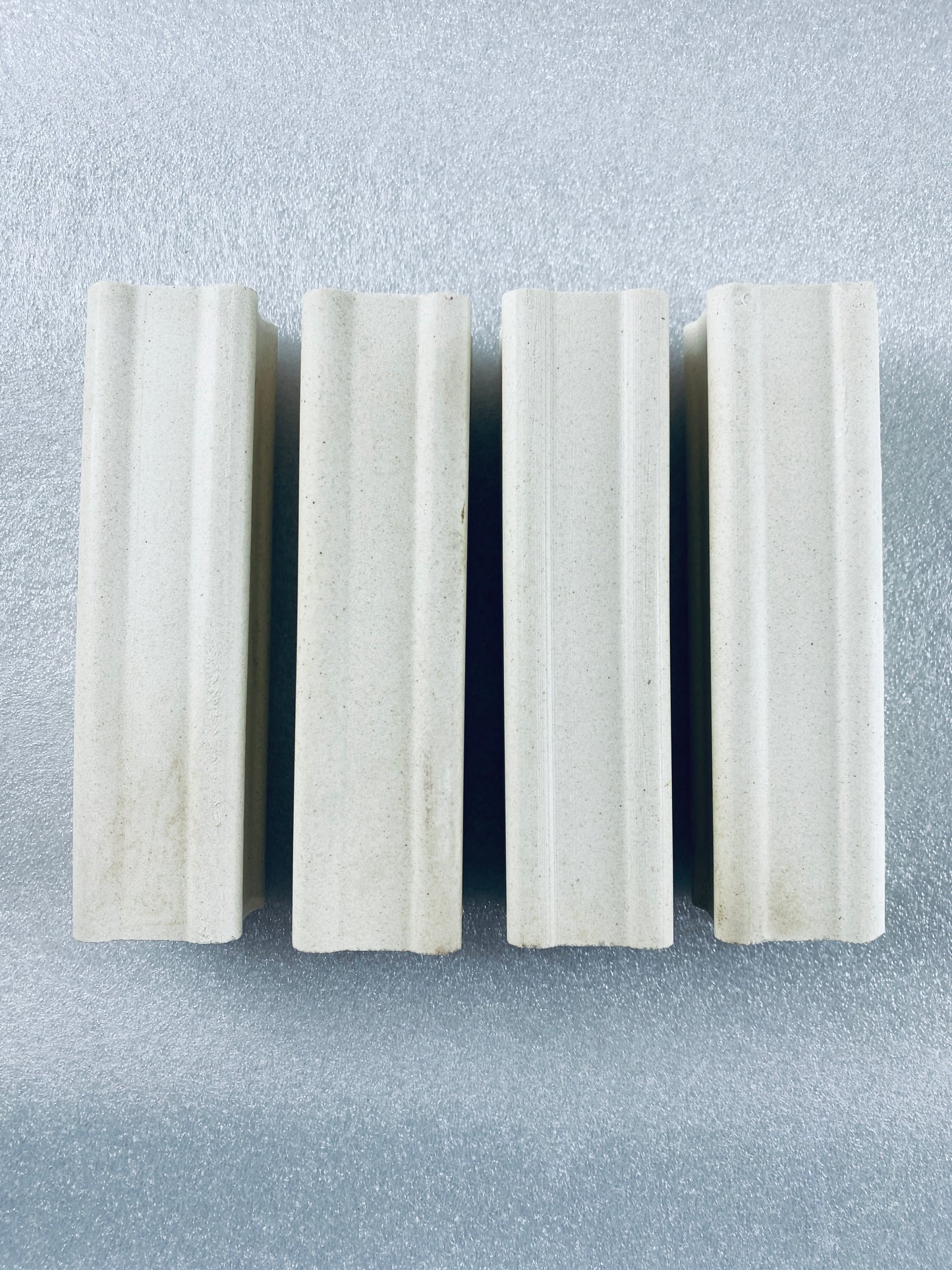 Lot Of 4 - Kiln Approx. 6" Tall x 1 1/2" Wide Squared End Posts