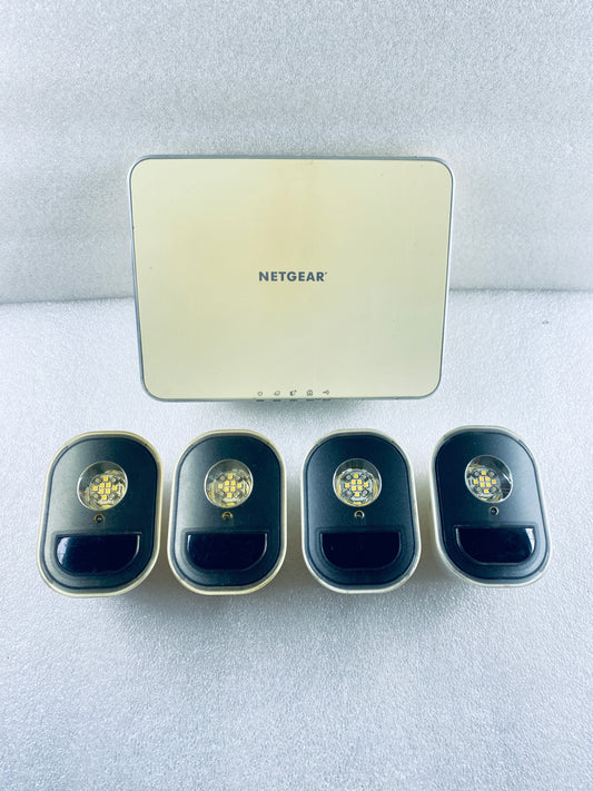 Lot Of 5–NetGear Arlo In/Outdoor Smart Security Lights With Base Station, White