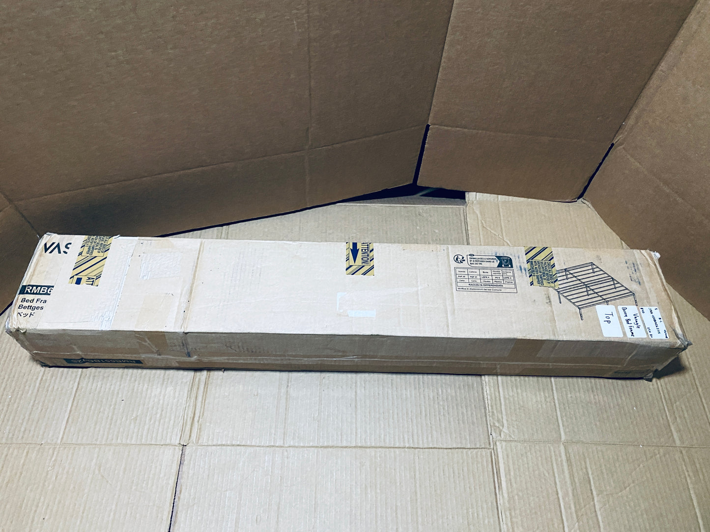 New Open Box VASAGLE 14” Tall Queen Metal Bed Frame With 1100lb Weight Capacity