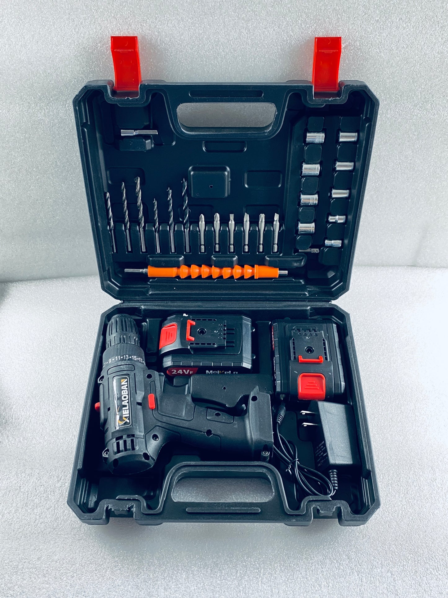 New Other Xielaoban Hammer Drill With (2) Rechargeable 24V Batteries & Bits Kit