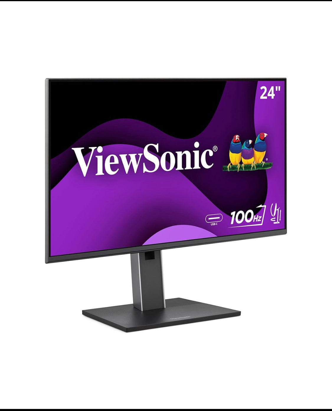 New Open Box ViewSonic 24” 1080p Ergonomic Monitor W/ Tilt, Swivel & Pivot