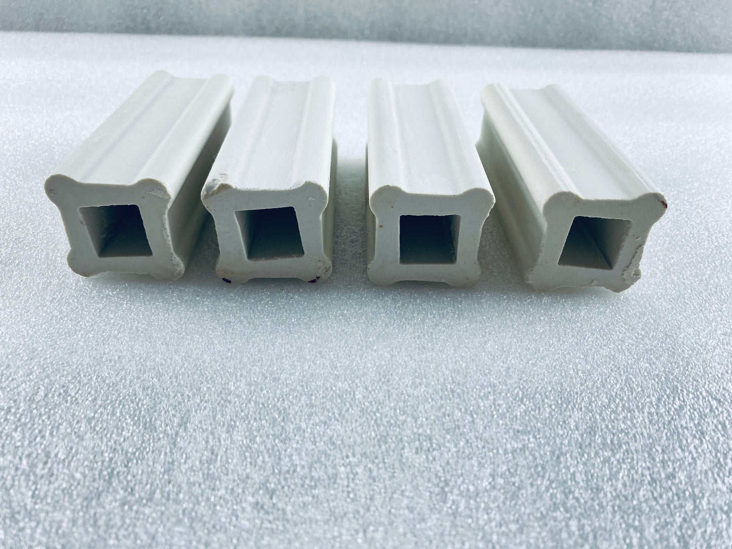 Lot Of 4 - Kiln Approx. 4" Tall x 1 1/2" Wide Squared End Posts