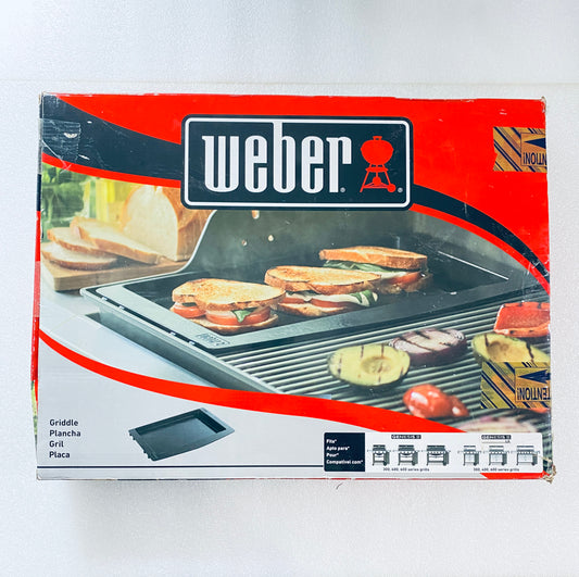New Open Box Weber Genesis II Griddle Insert Porcelain-Enameled Cast Iron, Black