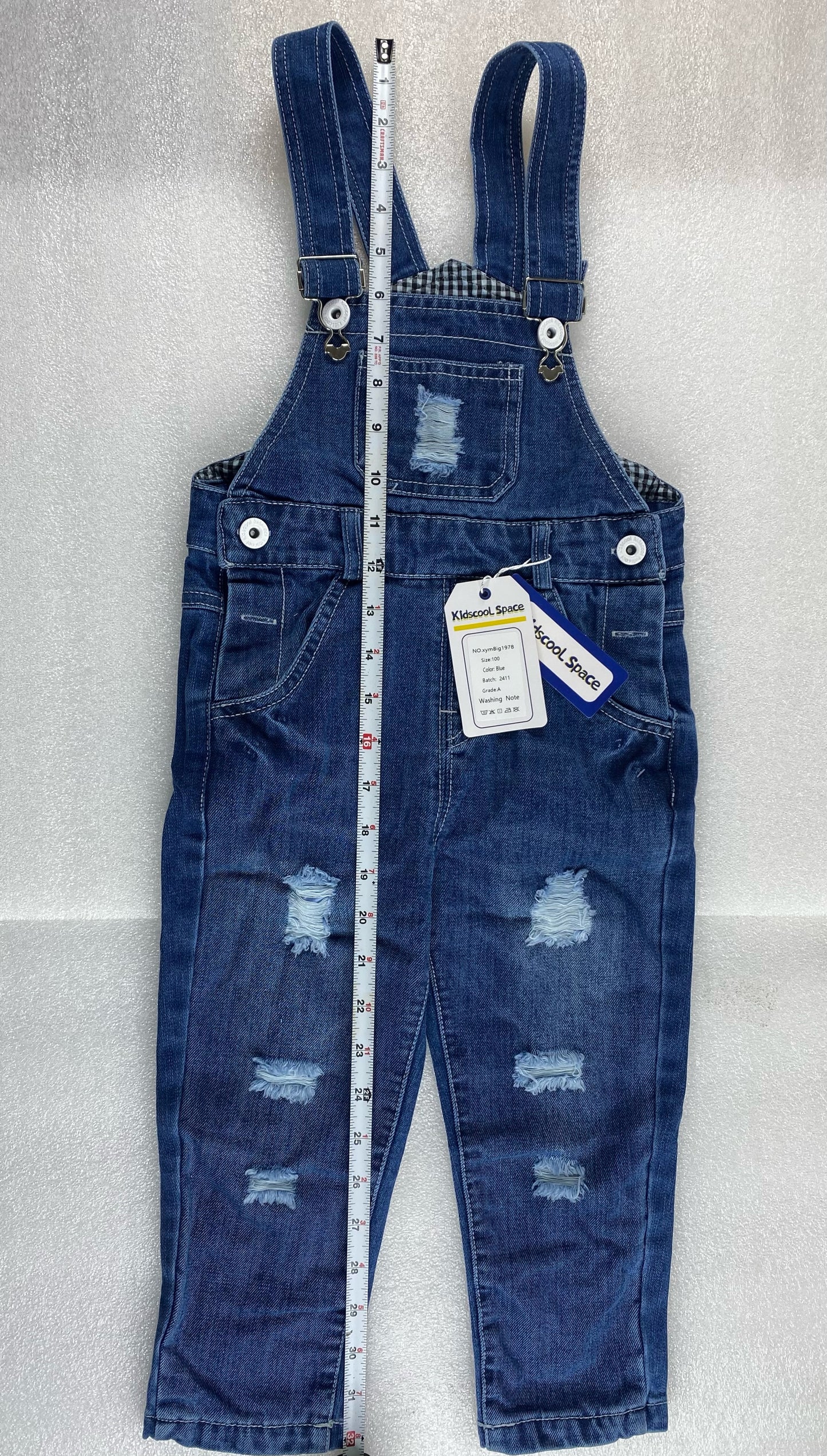 New Kidscool Space Size 3T Overall Denim, Blue