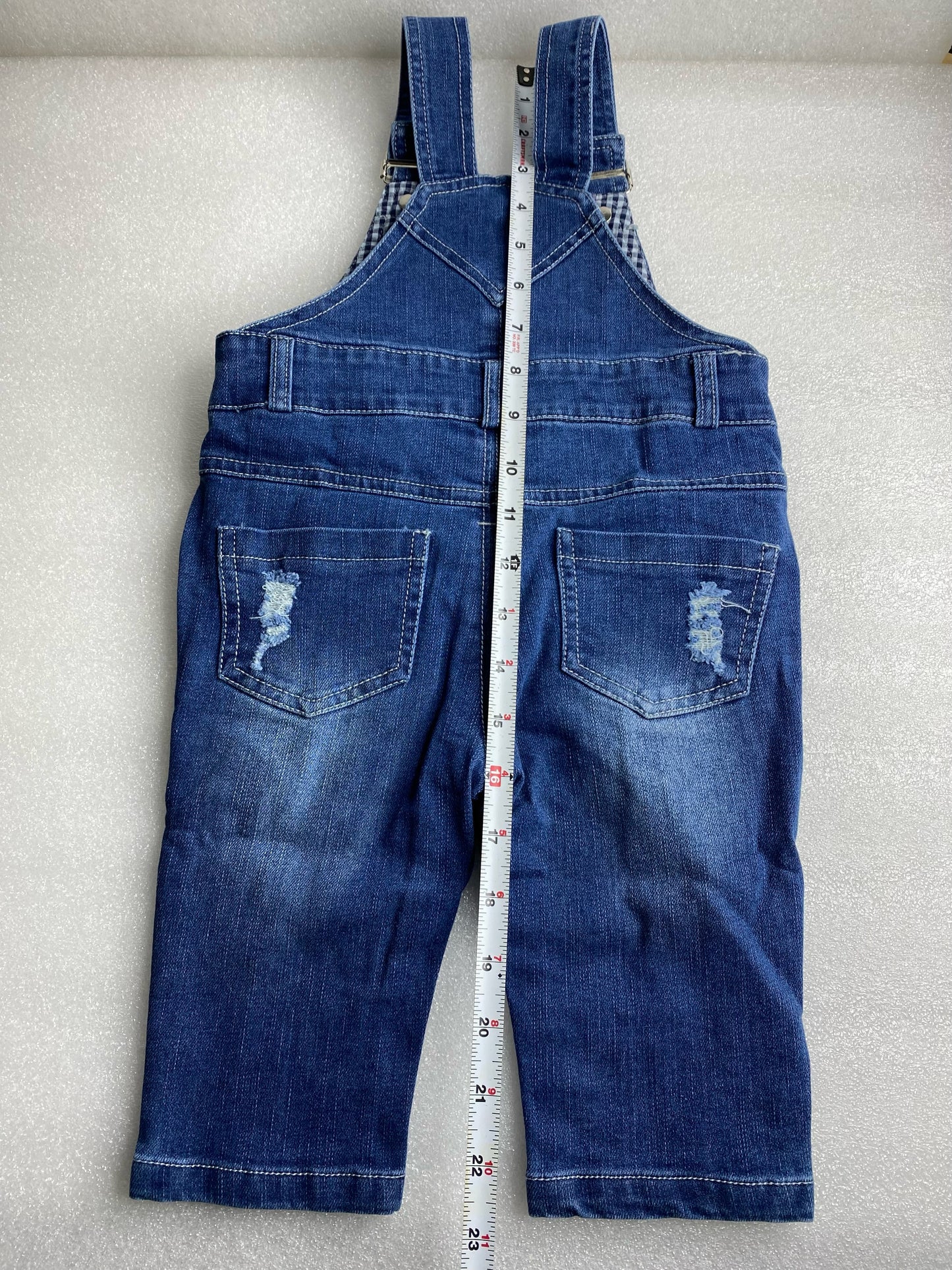 New Kidscool Space Size 12-18 M Baby Overall Small Bib Pocket Denim Workwear