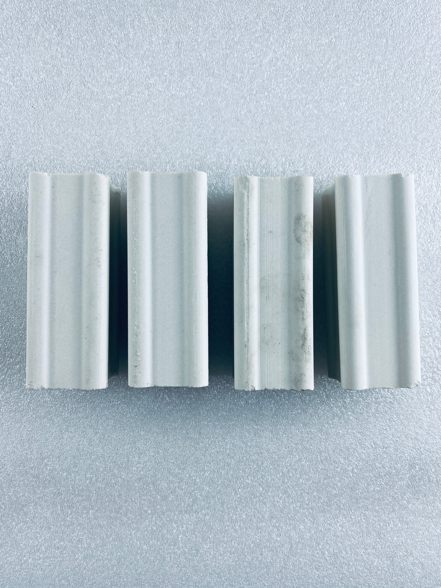 Lot Of 4 - Kiln Approx. 4" Tall x 1 1/2" Wide Squared End Posts
