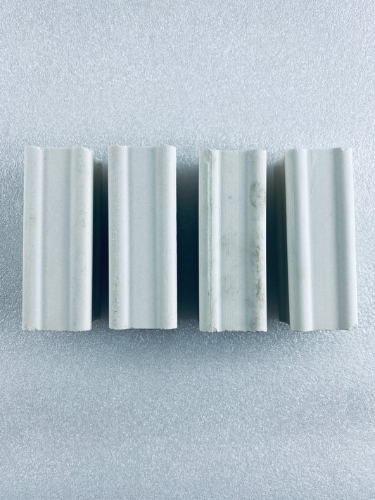 Lot Of 4 - Kiln Approx. 4" Tall x 1 1/2" Wide Squared End Posts