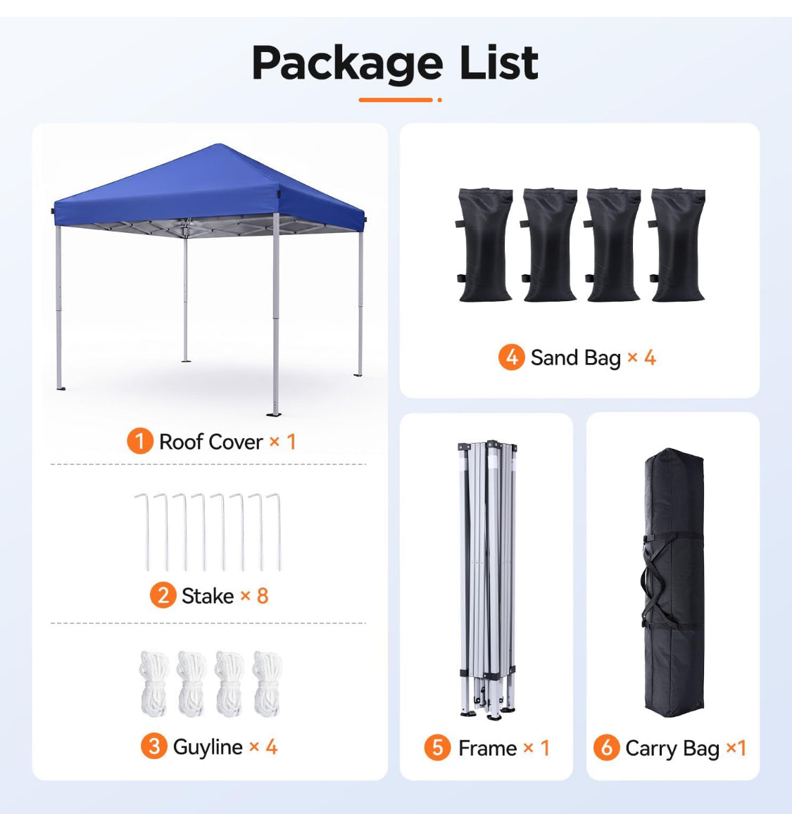 New Open Box Driftalia 10x10 Pop Up Canopy Tent, One-Push Center Lock, Blue