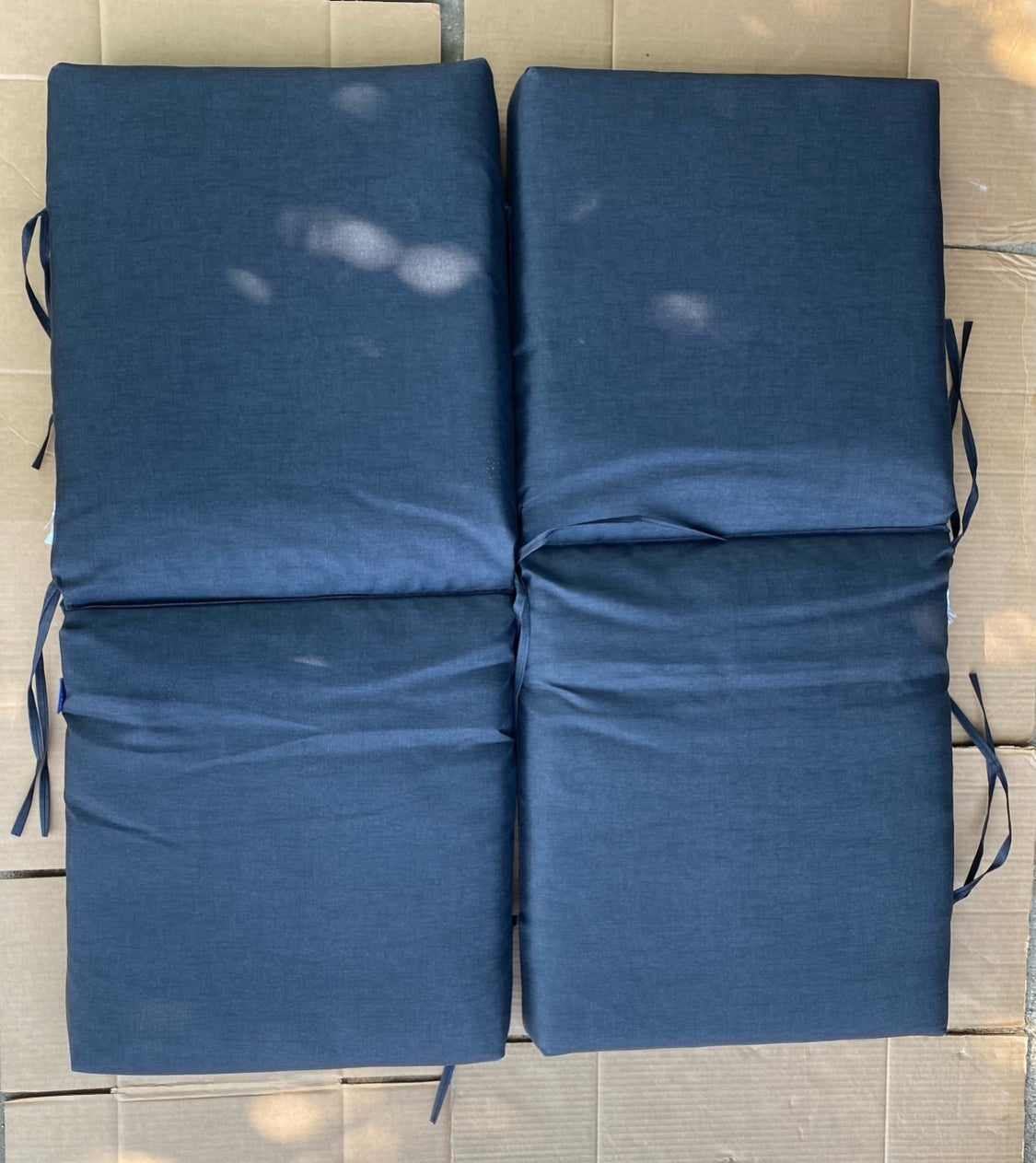 Set Of 2 - New Other Arden 20” x 44” Patio Dining Outdoor Chair Cushions, Black