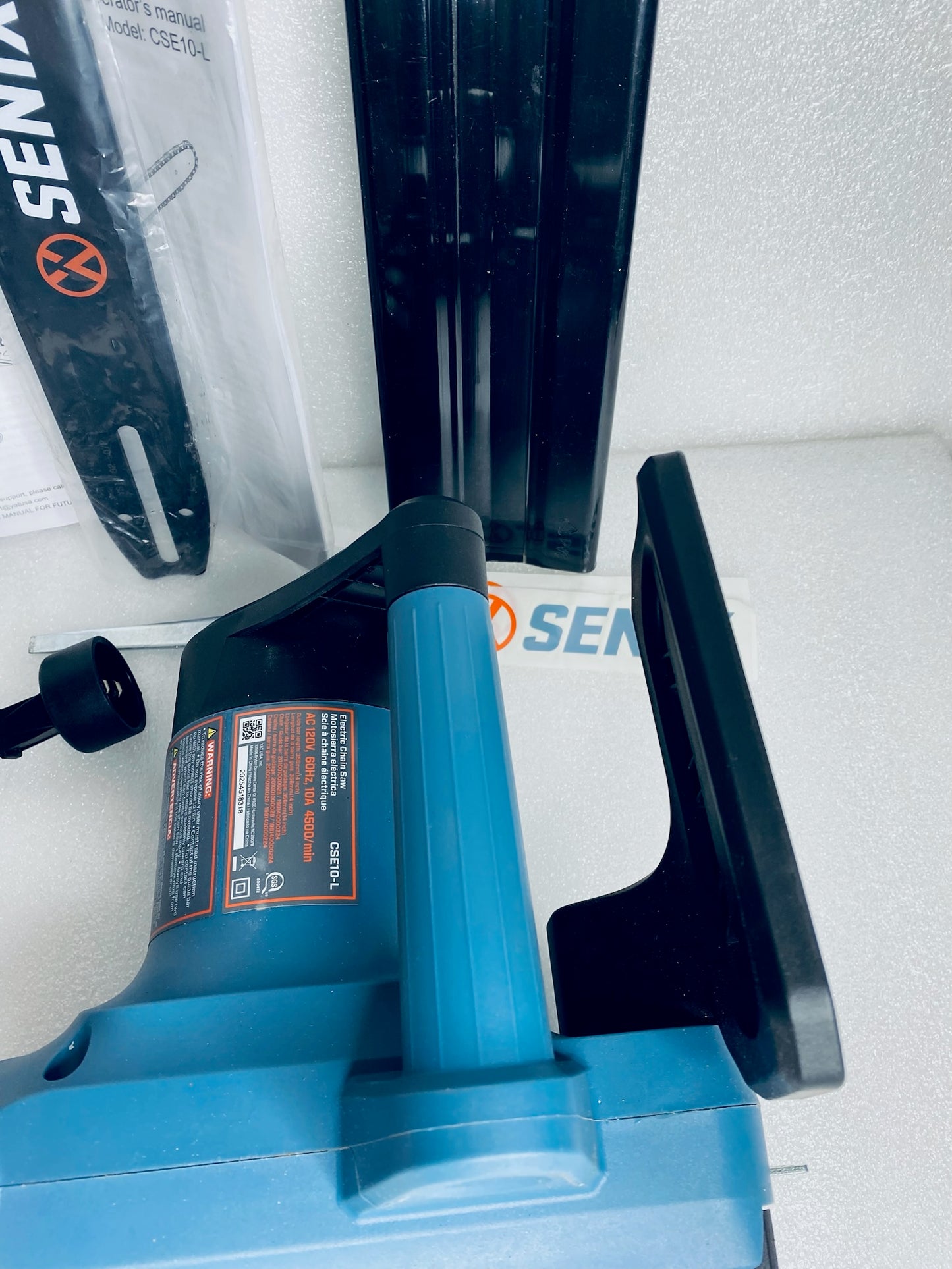 SENIX 14” Corded 10 Amp 3/8 Chain Pitch Electric Chainsaw, CSE10-L