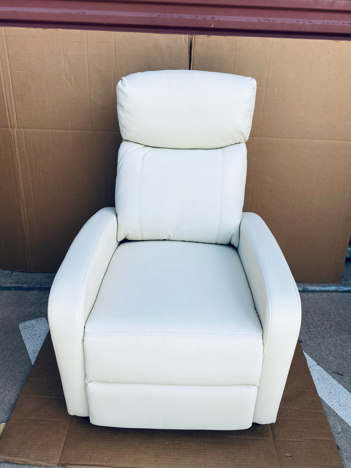 edx Adjustable Recliner Chair Sofa with Vibration Massage Function, Beige