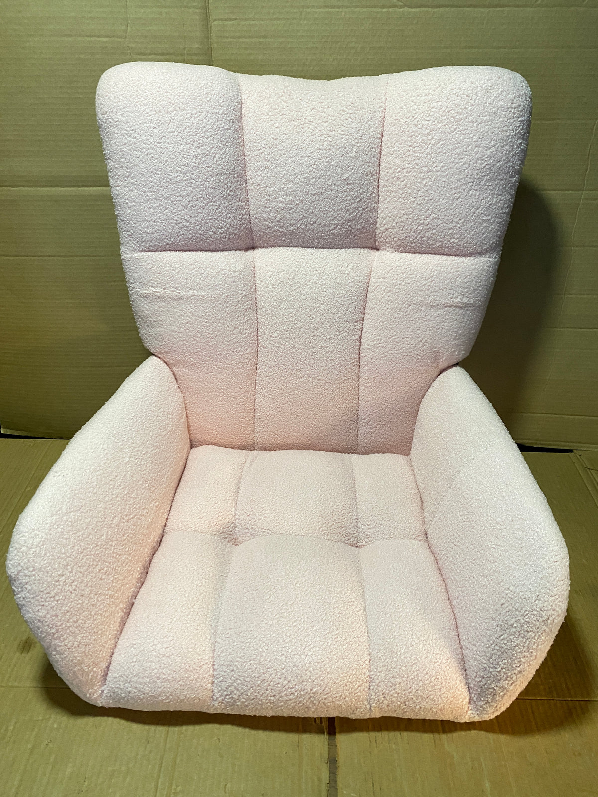 New Other DUMOS Nursery Upholstered Teddy Glider Rocking Armchair, Pink