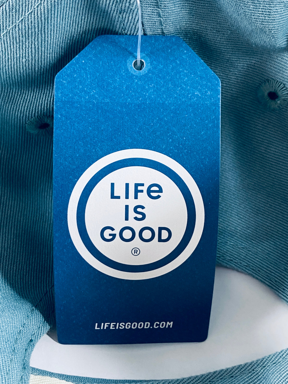 New Life Is Good Adult Unisex Size OS Vintage Smokey Blue Oval Chill Cap