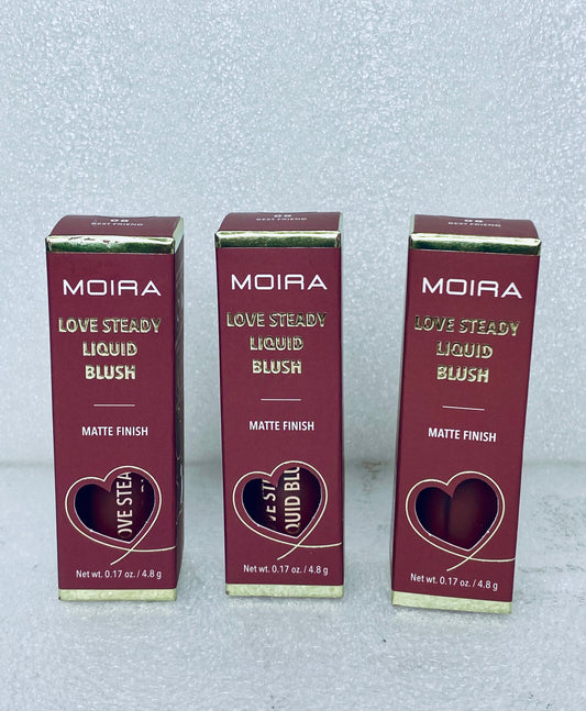 Lot Of 3 - New Moira Love Steady Liquid Blush Matte Finish 08, 0.17 oz. Each