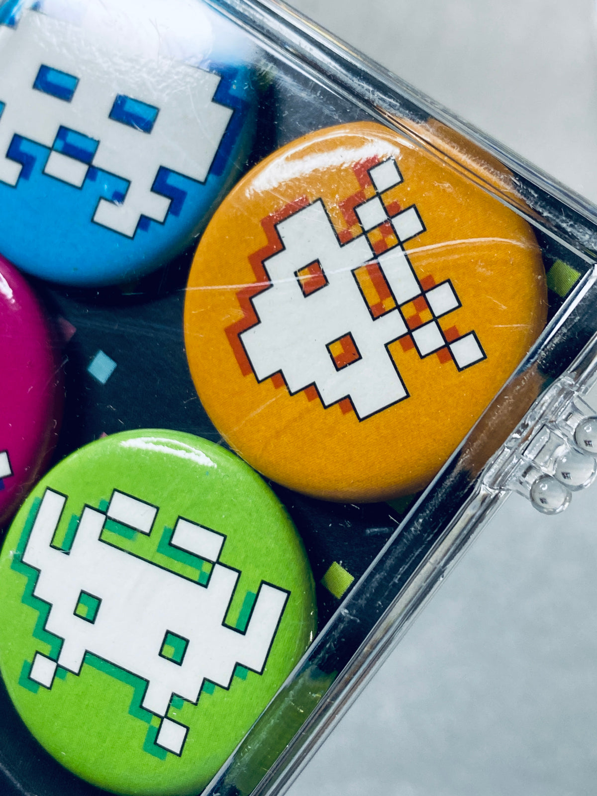 Lot Of 4 - New Other The Coop Space Invaders 1.5" Magnets, (16 Magnets Total)