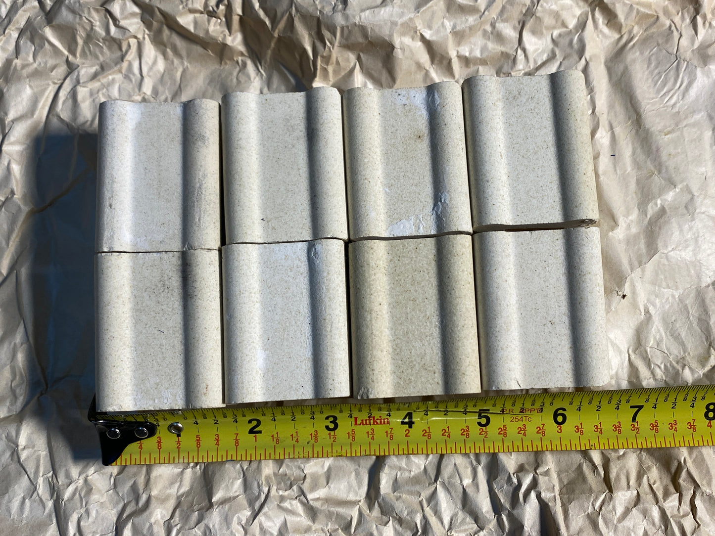 Lot Of 8 - Kiln Approx. 2" Tall x 1 1/2" Wide Squared End Posts