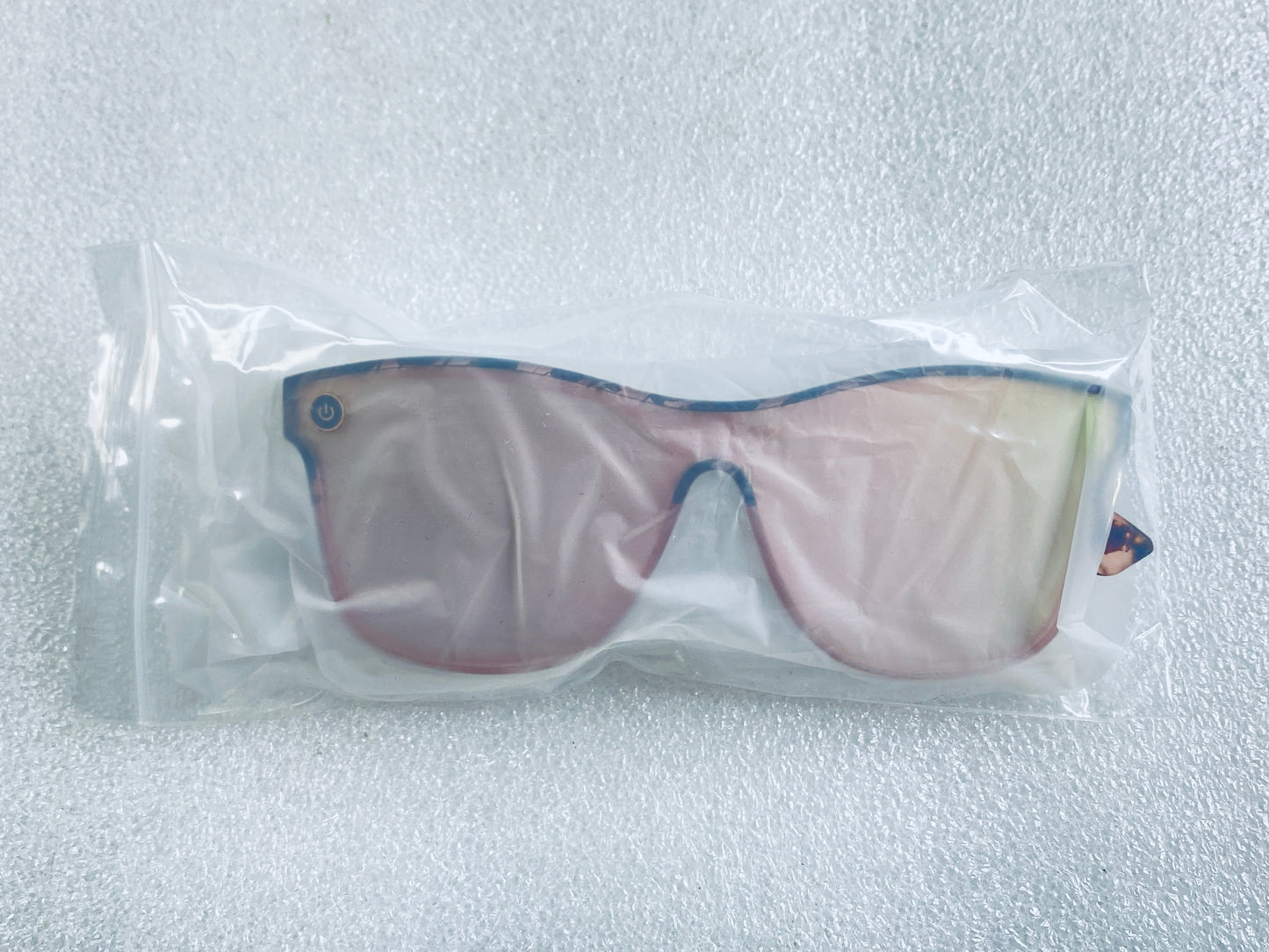 New Polasup Pink Women's Streamlined Reflective Oversized Sunglasses With Case