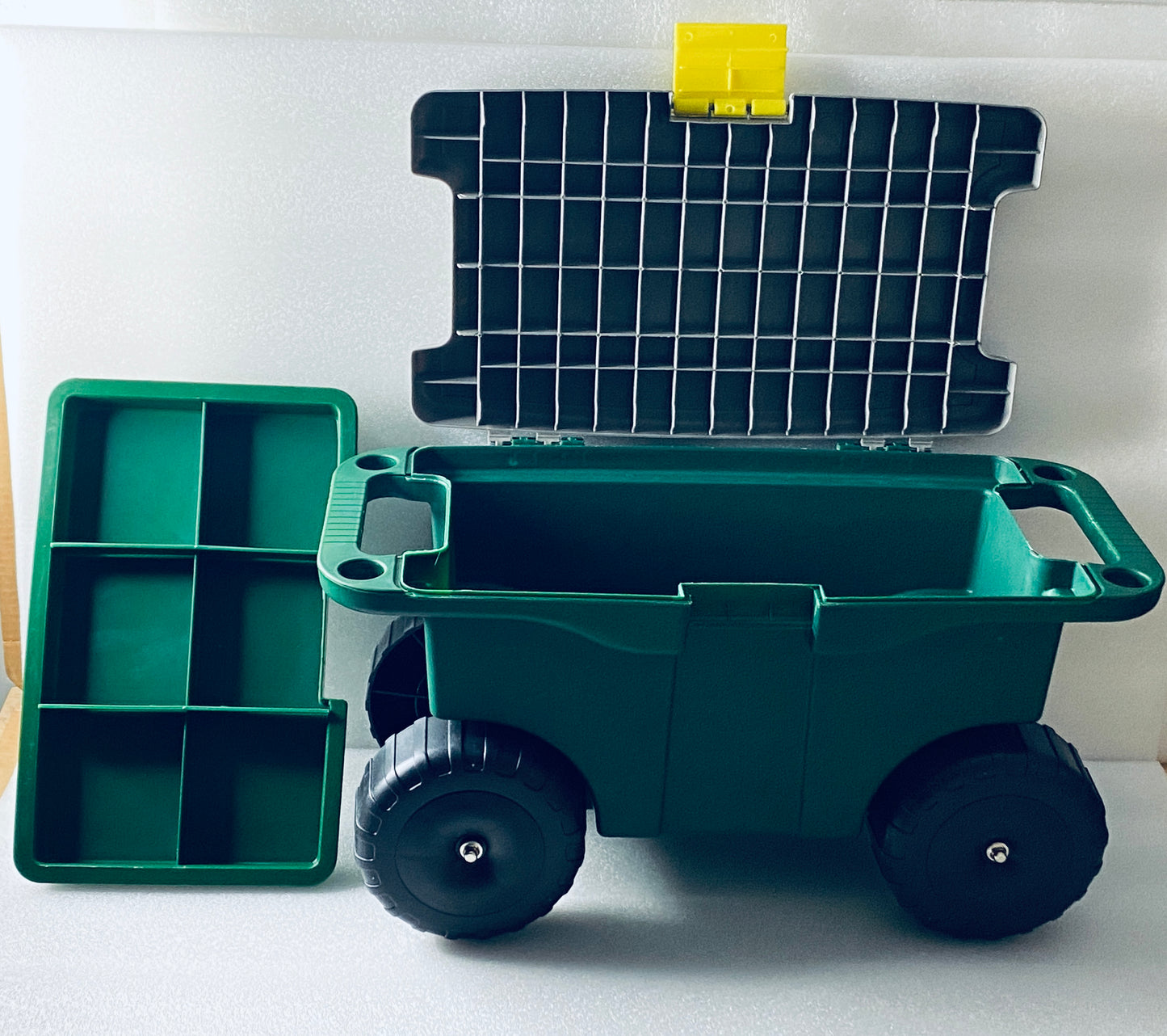 New Other Pure Garden 20in. Plastic Garden Storage Cart And Scooter, Green/Grey