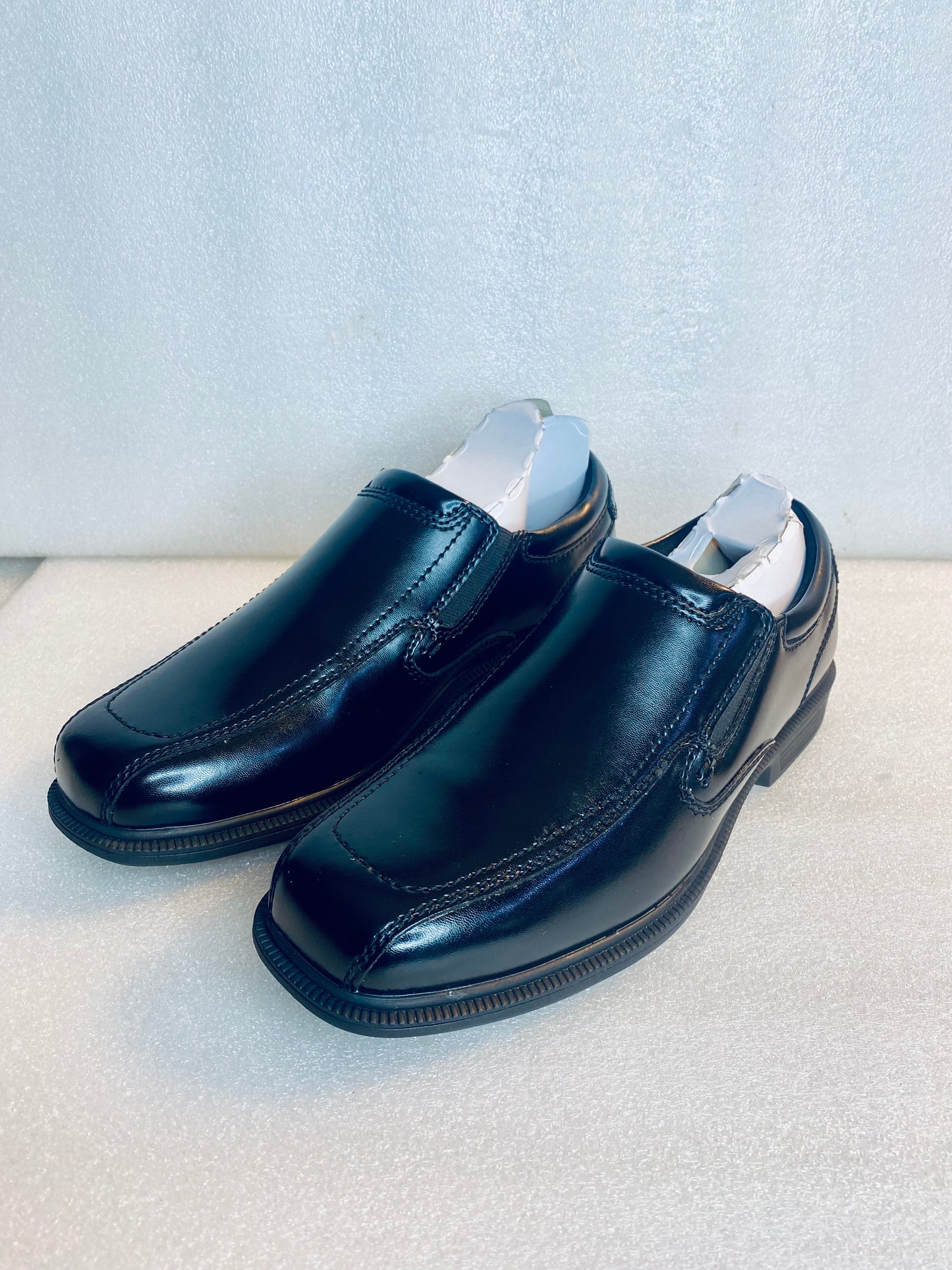 New Open Box Nunn Bush Bleeker Street Men's Bike Toe Slip On, Black, Size 7.5