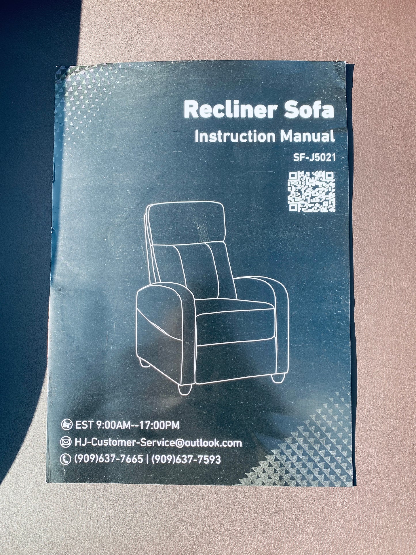 New Other SweetCrispy Home Theater Reclining Chair With Lumbar Support, Brown