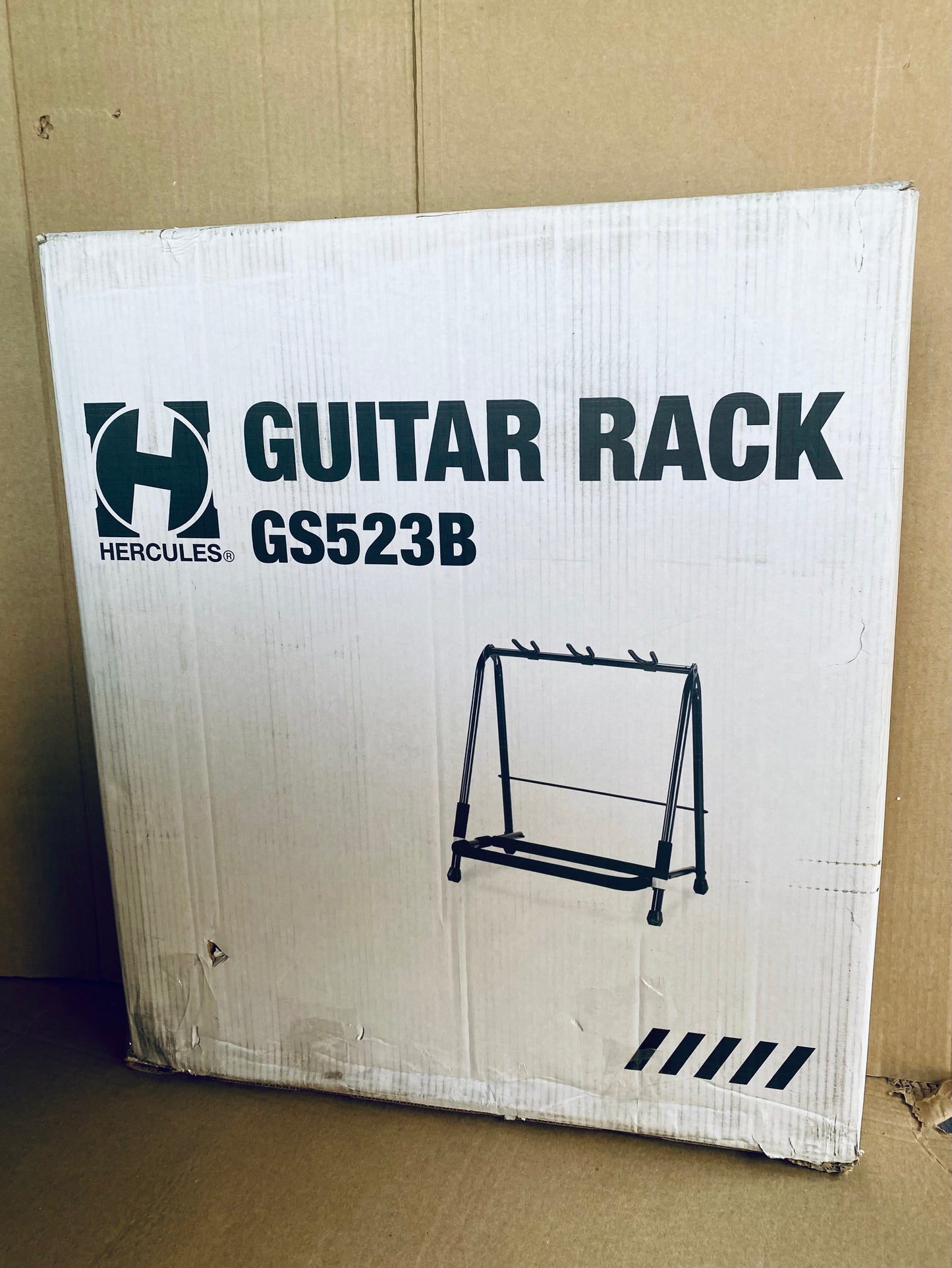 New Open Box Hercules Stands GS523B 3 Space Guitar Rack, Black