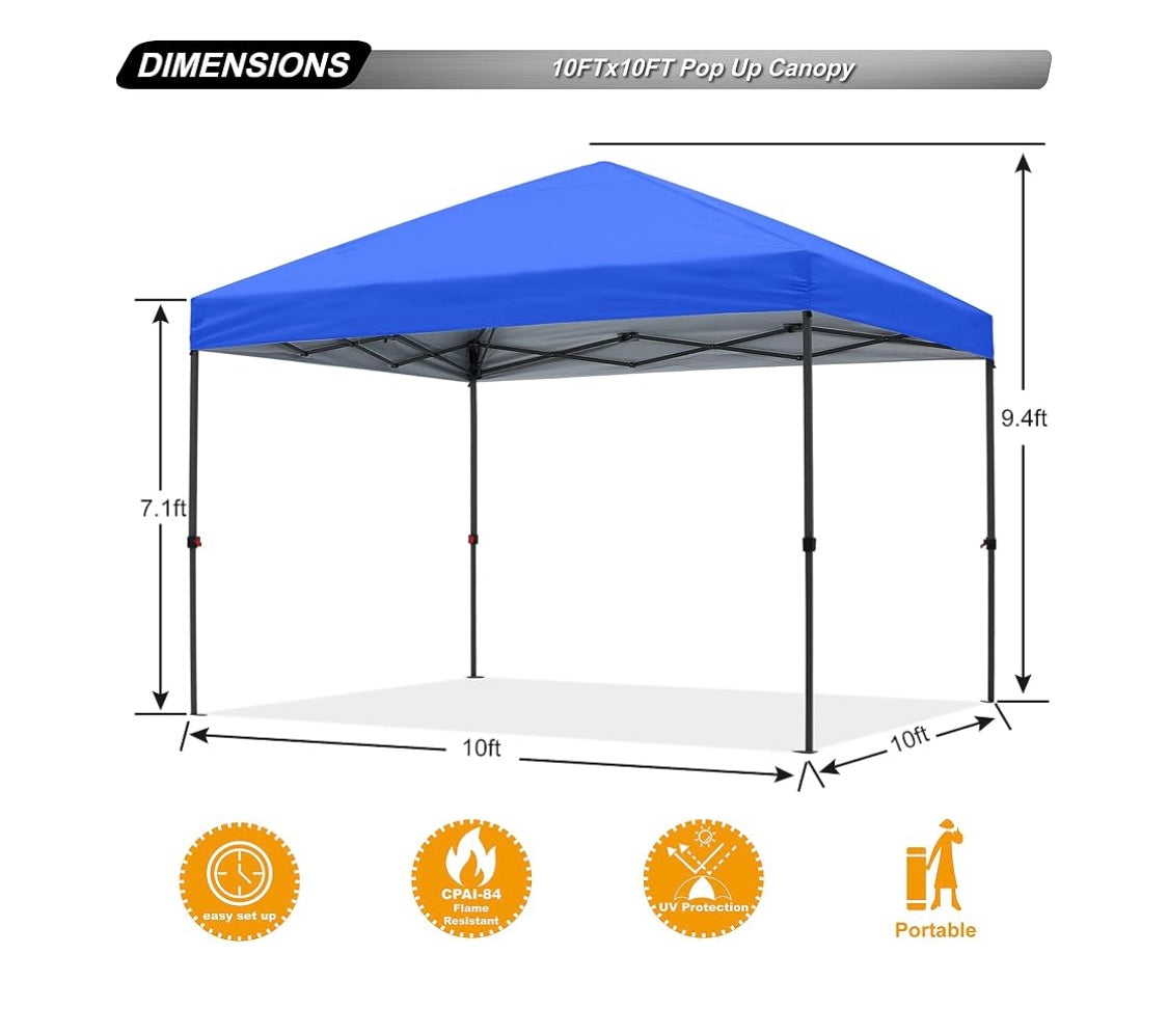 New Other ABCCANOPY10’ x 10’ Pop Up Canopy Tent W/ Portable Wheeled Carry Bag