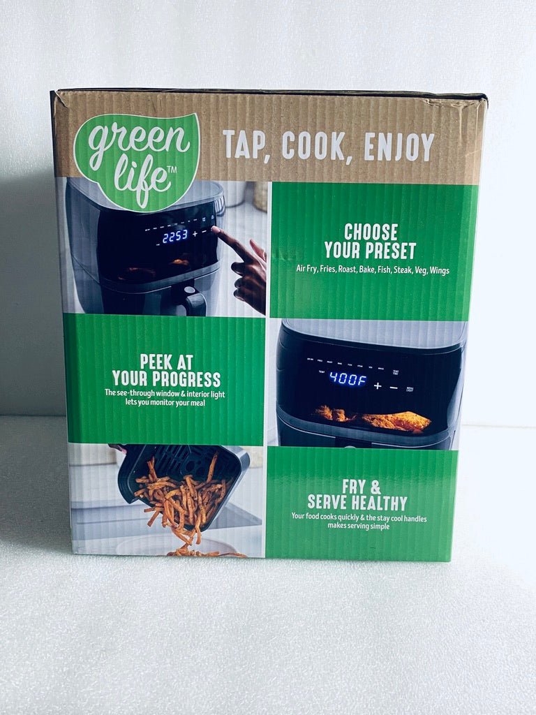 New Other GreenLife 5.3 QT Electric Air Fryer Oven With Touch Display, Graphite