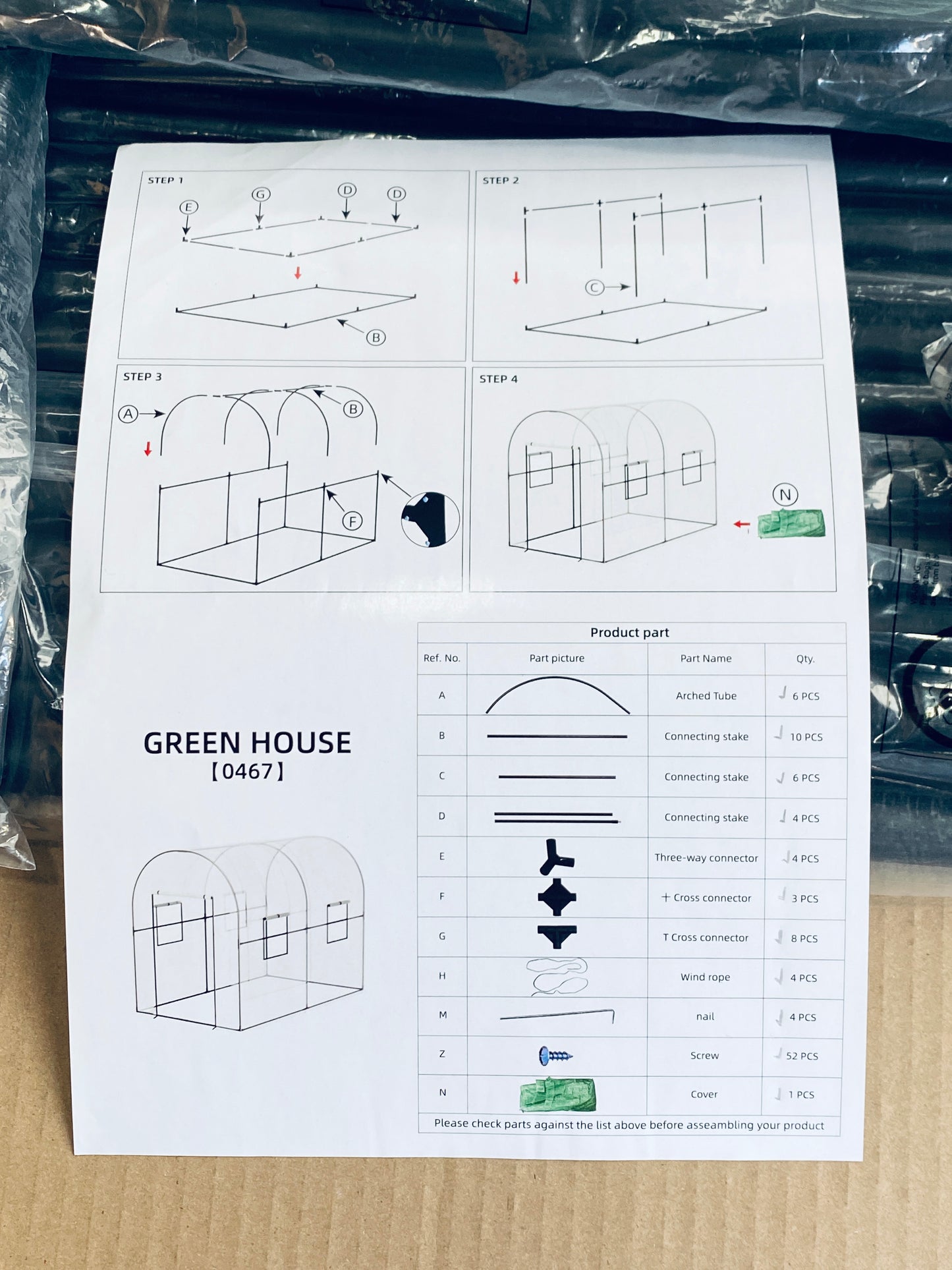 New Other IdealHouse Walk-in Greenhouse For Outdoors, 8.2’ x 6.6’ x 6.6’, Green