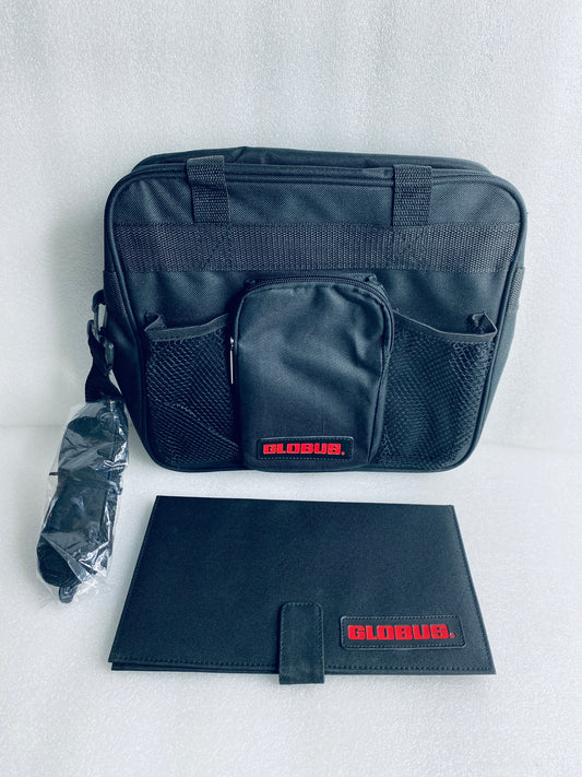 Globus Black Travel Tote Utility Bag With Shoulder Strap & Mesh Pockets