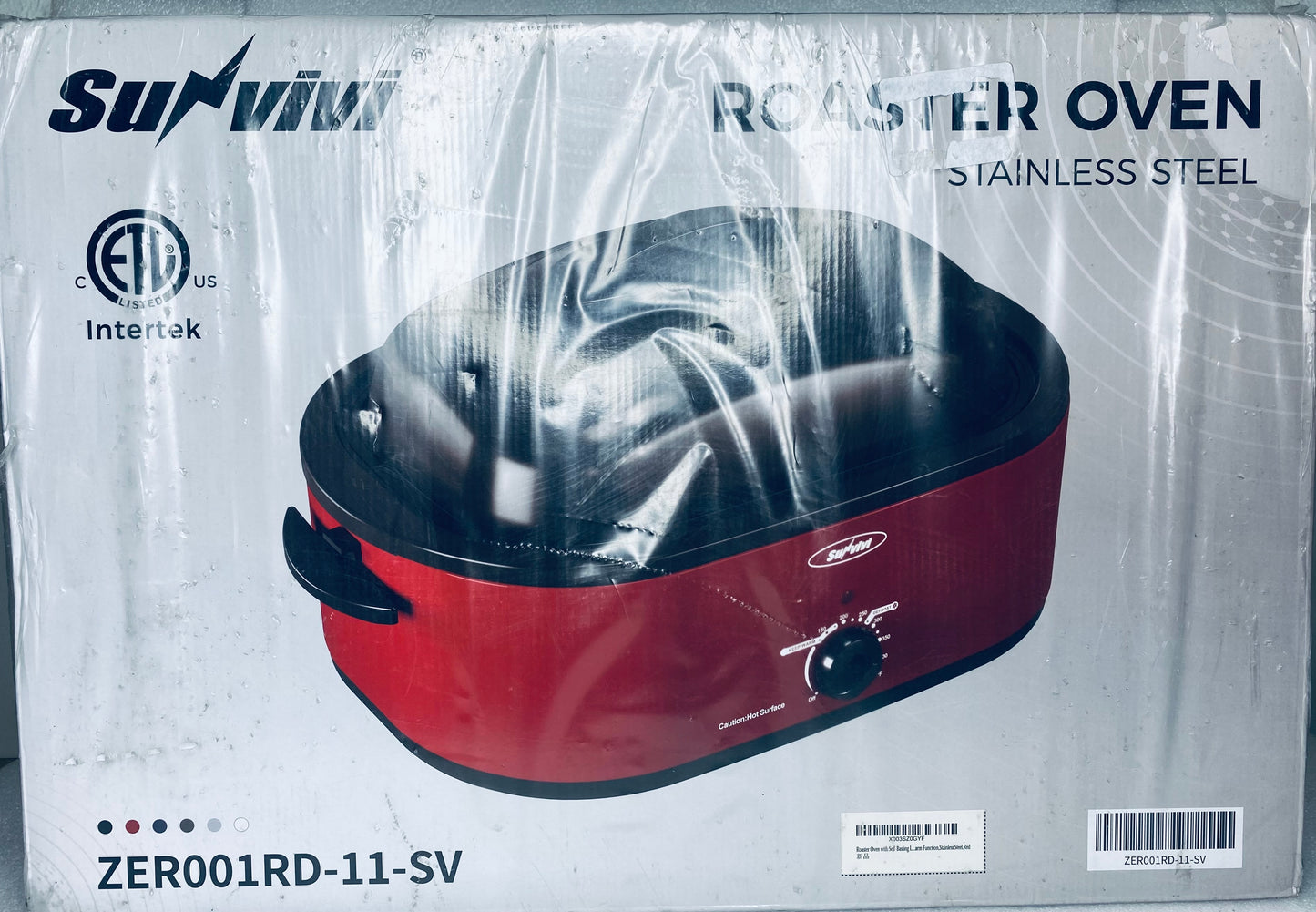 New Sunvivi Classical 20 Quart Roaster Oven ZER001RD-11-SV, Red