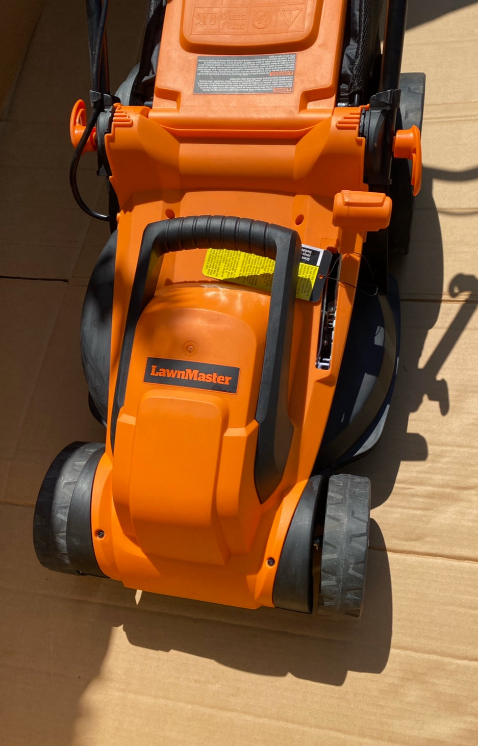 LawnMaster MEB1216K Electric Lawn Mower 16" 12AMP, Black & Orange