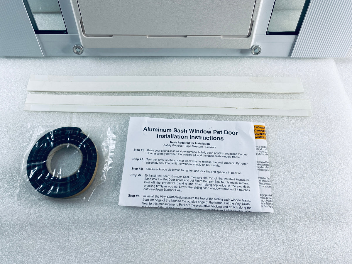 New Other Ideal Pet Aluminum Adjustable Sash Window Pet Door W/ 10-1/2”x15” Flap