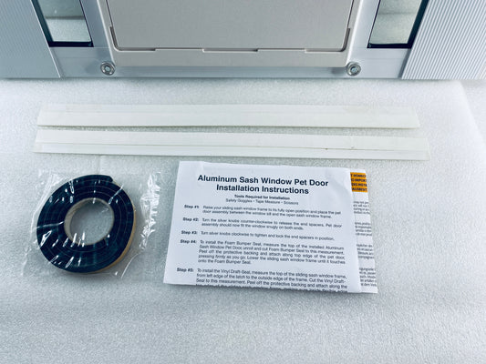 New Other Ideal Pet Aluminum Adjustable Sash Window Pet Door W/ 10-1/2”x15” Flap