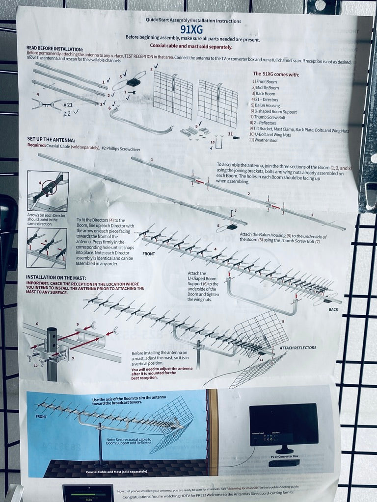 New Other - Antennas Direct 91XG Uni-Directional Outdoor HDTV Antenna