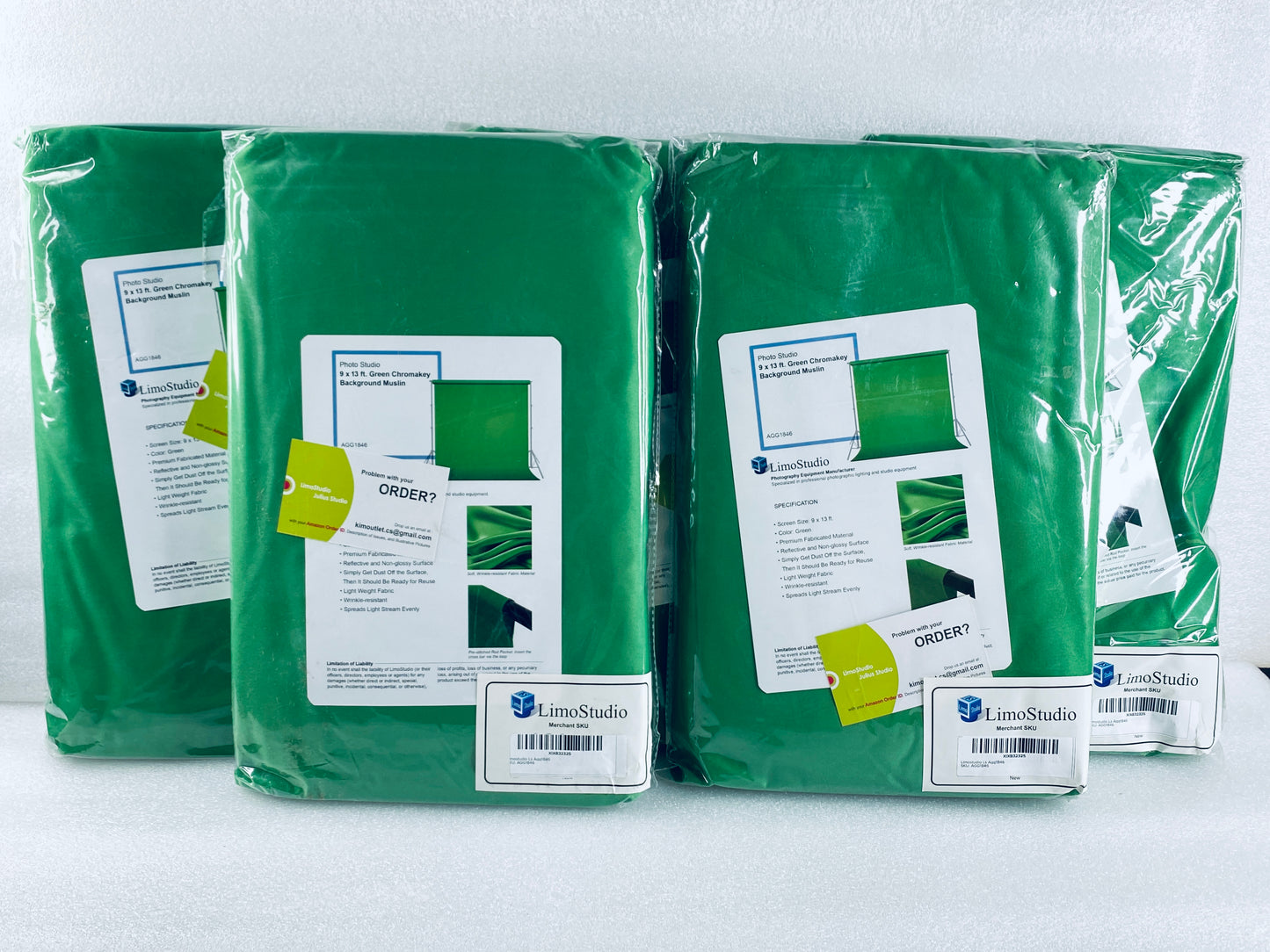 Lot Of 5 – New LimoStudio Photo Studio 9’ x 13’ Green Chromakey Background
